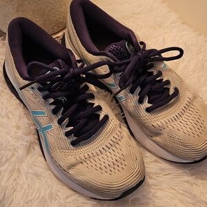 OASIS Women's Athletic Running Shoes - Cream and Blue